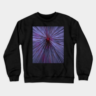 A colorful hyperdrive explosion - lilac with red highlights version Crewneck Sweatshirt